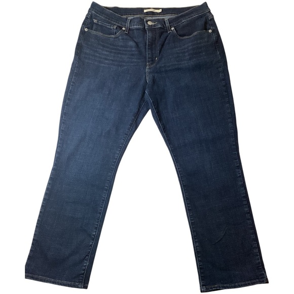 Levi's Deep Indigo Straight Leg Jeans Plus Size 16 - Picture 2 of 11